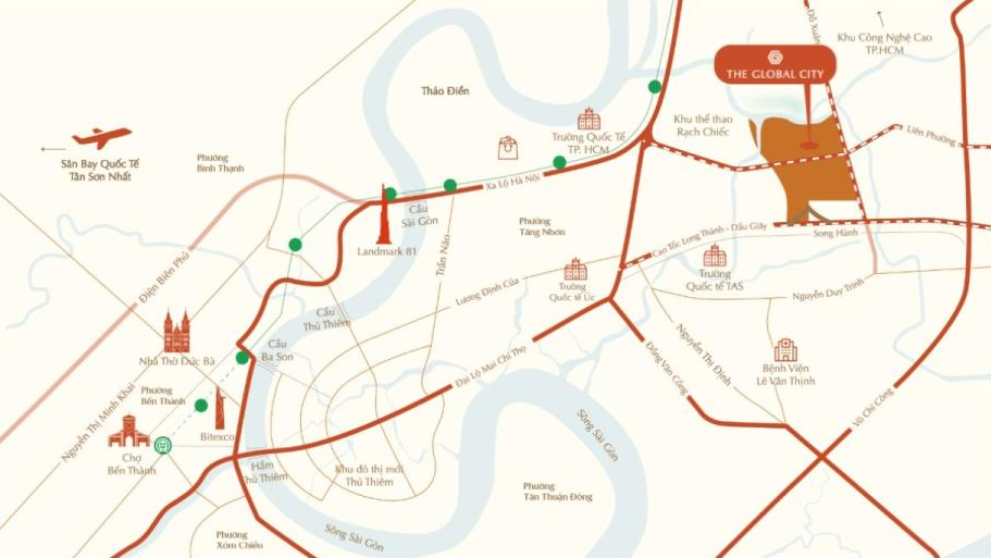 Sola Villa the Global City vị trí